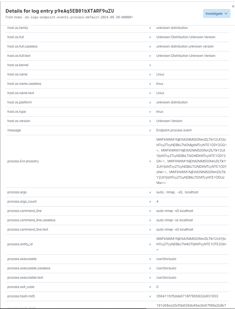 Log Analysis and Querying Screenshot